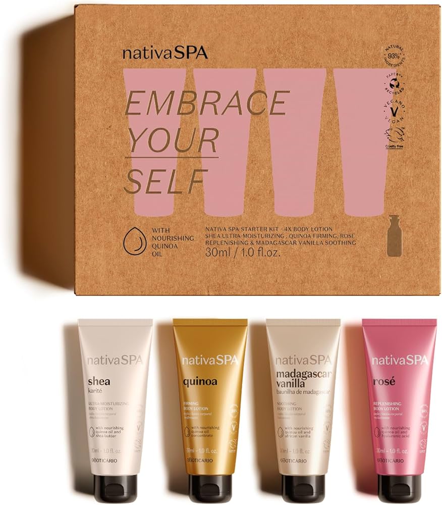 Nativa Spa MINI KIT with 4 Body Lotions| O Boticário