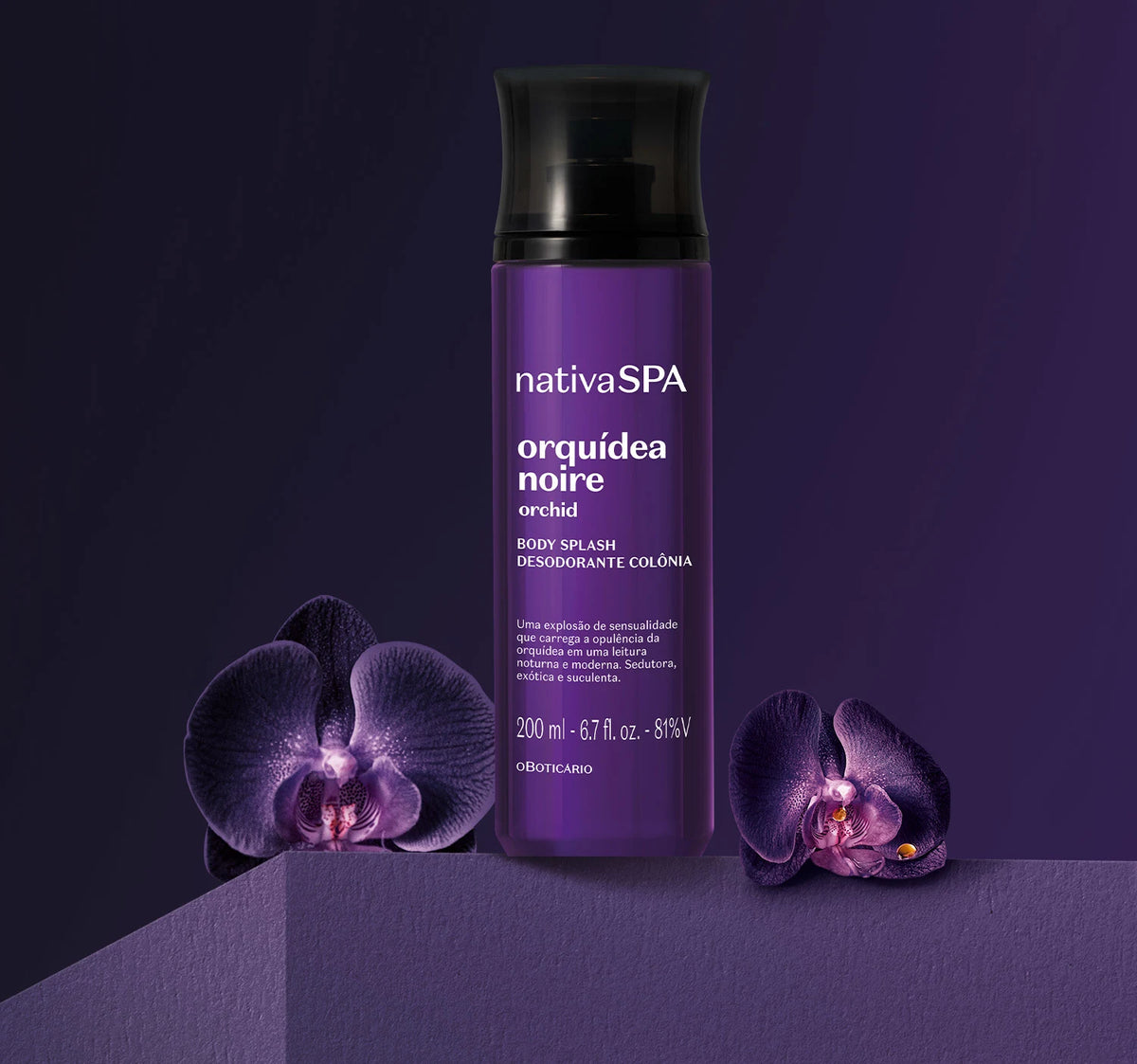 Nativa SPA-Body Splash Orchid Noir, 200ml- O Boticário