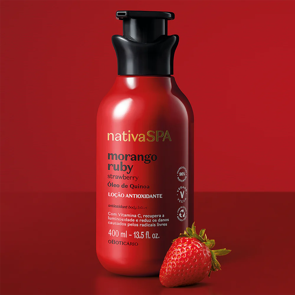 Nativa Spa Strawberry Ruby Body Lotion 400ml |o Boticário