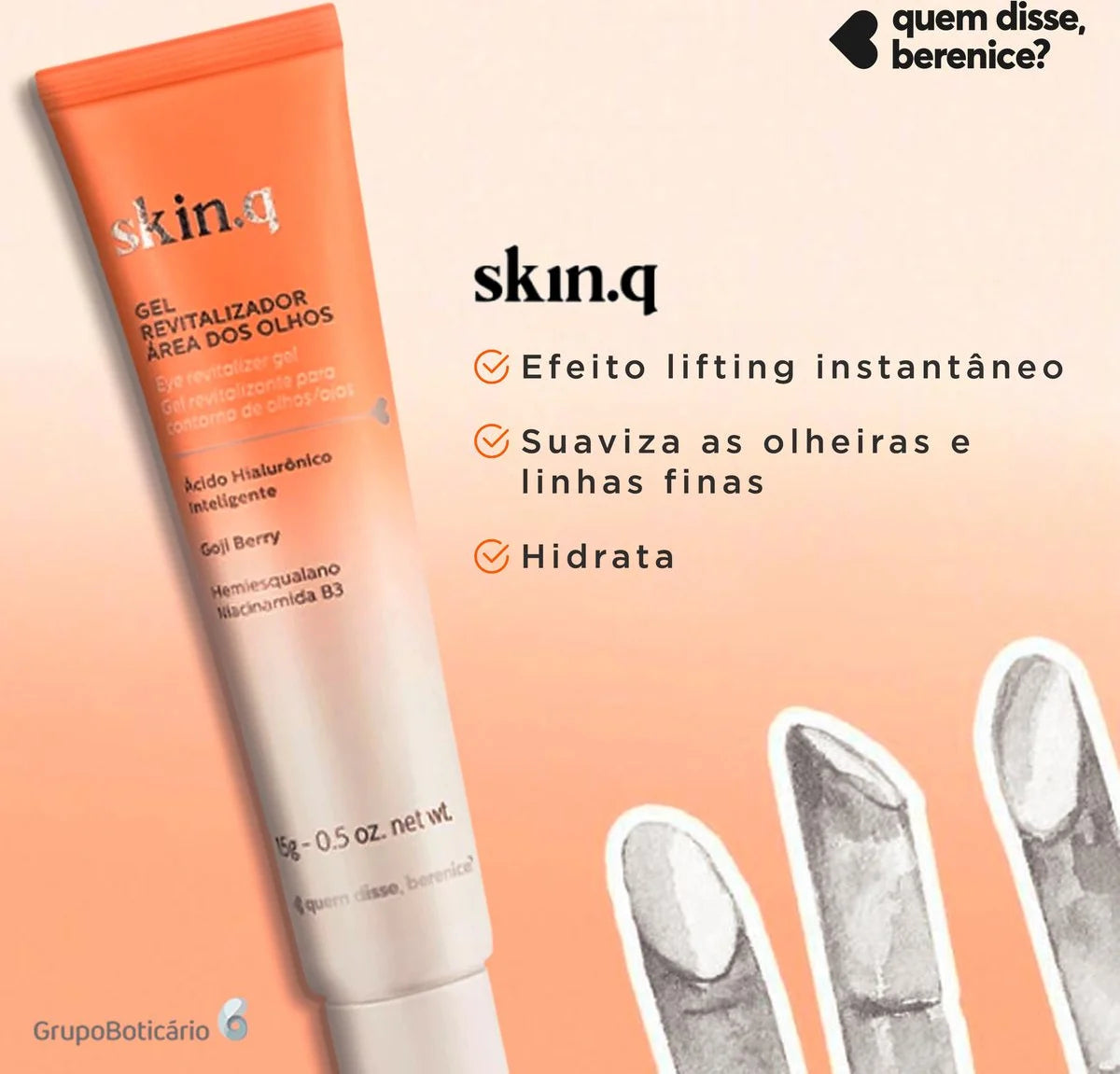 Skin.q Eye Gel Revitalizator 15g| O Boticário