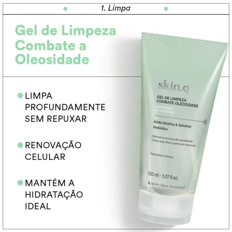 Skin.q Oil-fighting Facial Cleansing Gel 150ml| O Boticário