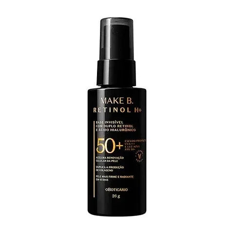 Make B. Invisible Liquid Foundation SPF 50  Retinol H+ 26g | O Boticario