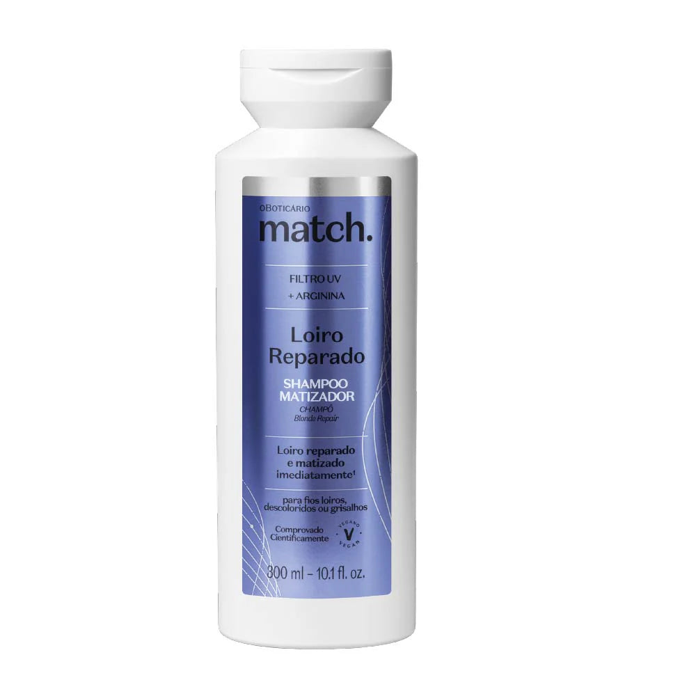 Match Shampoo Blonde Repaired , 300ml| O Boticario